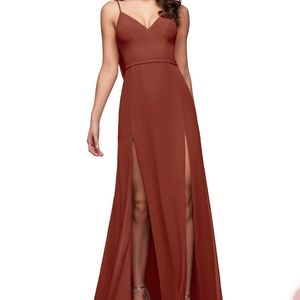 Azazie Candice Dress in Terracotta (Size 6)